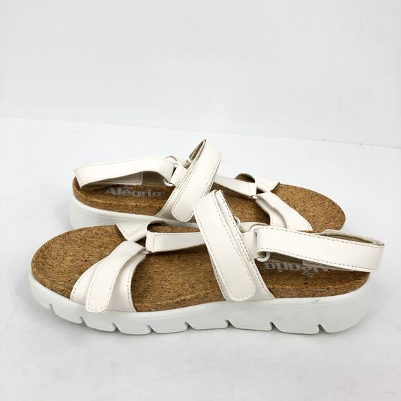 ALEGRIA Women's Henna Strappy Sandal EU 38 US 8-8.5 White Vegan Leather EUC - Picture 5 of 10